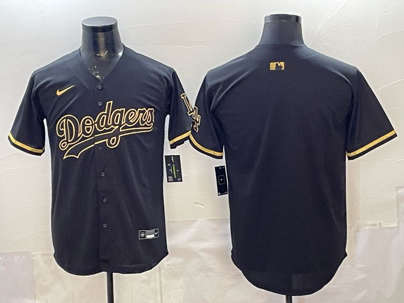 2026 Men Nike Los Angeles Dodgers Blank black gold Game MLB Jersey 001